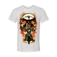 thumbnail image 1 of Men's Biker Skull Short Sleeve T-shirt-White Triblend-small, 1 of 4