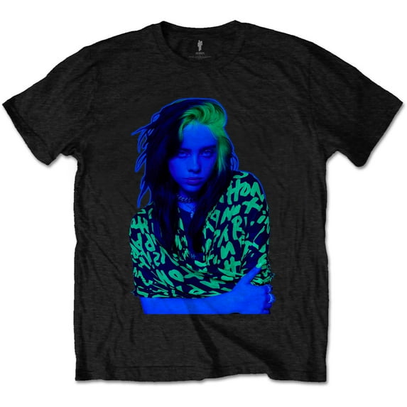 Men's Billie Eilish Press Photo Slim Fit T-shirt X-Large Black