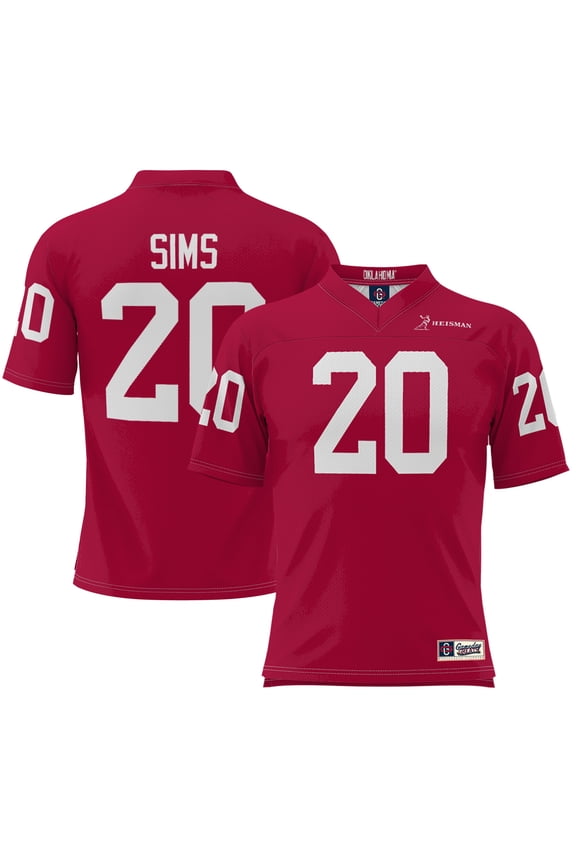 Men's Billy Sims Crimson Oklahoma Sooners Heisman Football Jersey