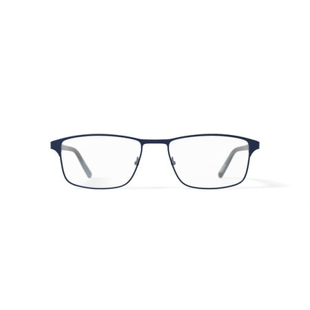 Bio Eyes Men's BE156 Oleander Rectangular Prescription Eyeglasses with Case, Navy Blue