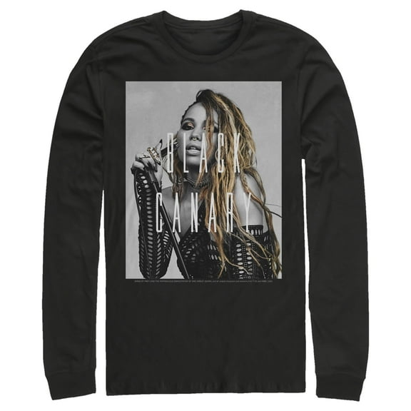 Men's Birds of Prey Canary Portrait Long Sleeve Shirt Black Large