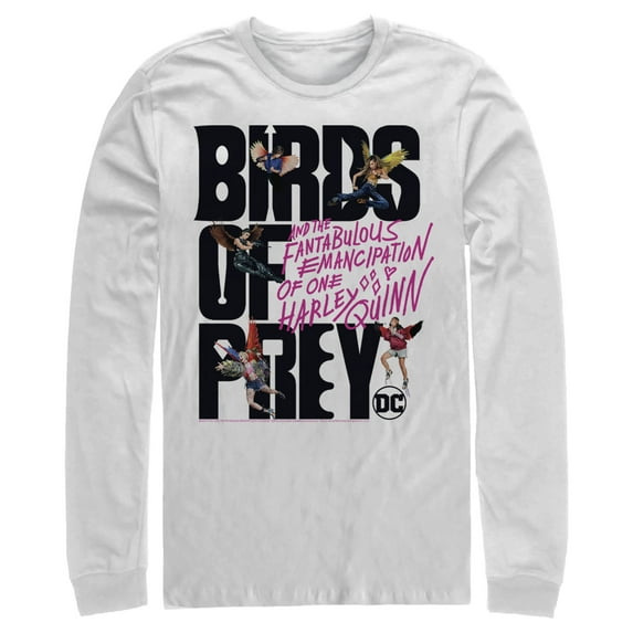 Men's Birds of Prey Flight Logo Long Sleeve Shirt White Small