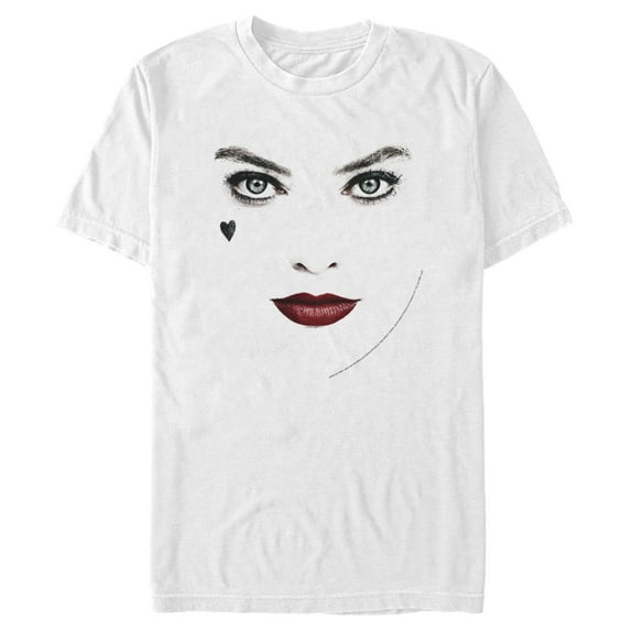 Men's Birds of Prey Harley Quinn Close Up Graphic Tee White X Large