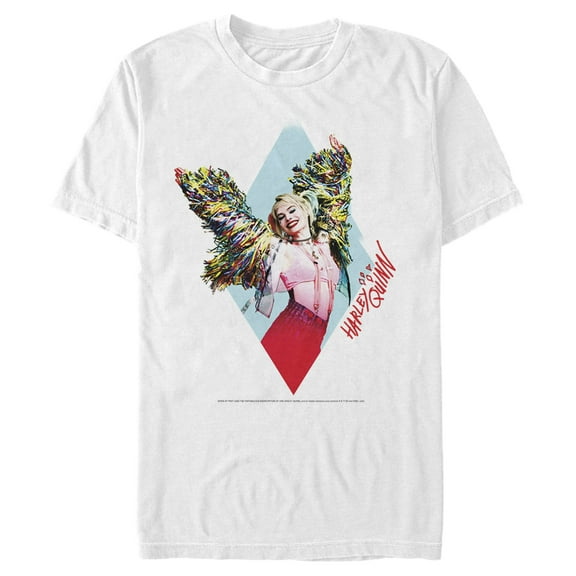 Men's Birds of Prey Harley Quinn Mayhem  Graphic Tee White Small