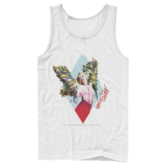 Men's Birds of Prey Harley Quinn Mayhem  Tank Top White Small