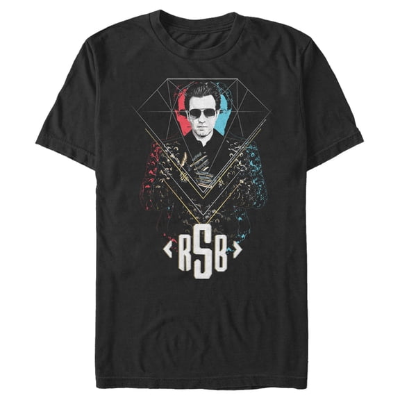 Men's Birds of Prey Mask Portrait Graphic Tee Black Medium