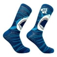 thumbnail image 1 of Men's Bite Me Socks Funny Deep Sea Shark Attack Footwear, 1 of 7