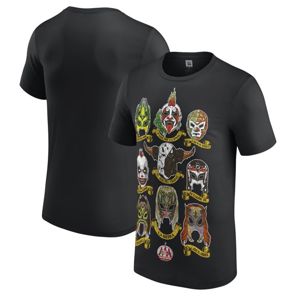 Men's Black AAA Luchadores Masks T-Shirt