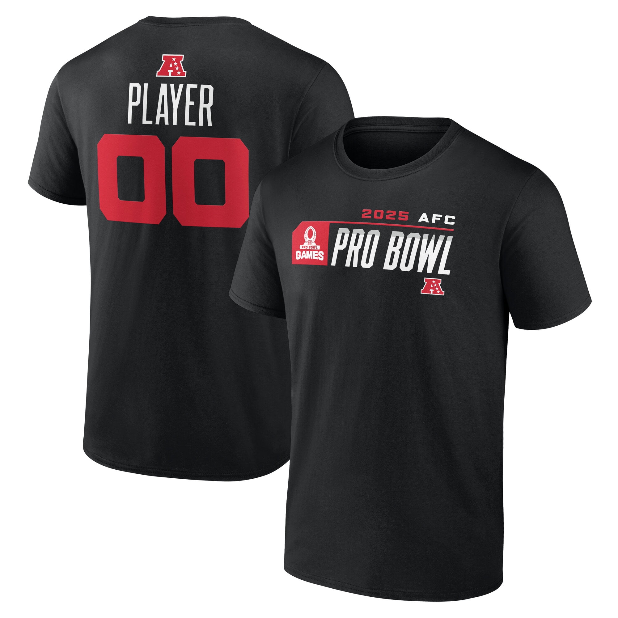 Men's Black AFC 2025 Pro Bowl PickAPlayer TShirt