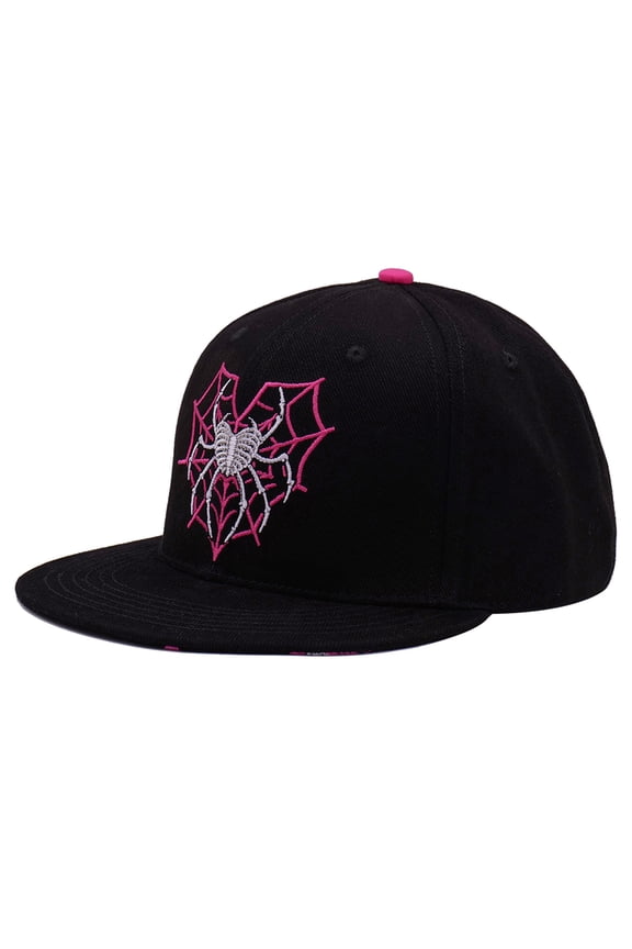 Men's Black AJ Lee Spider Logo Snapback Hat