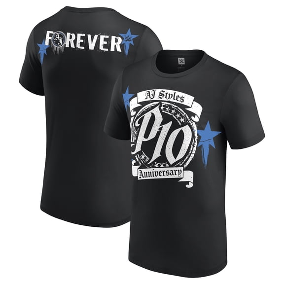 Men's Black AJ Styles Anniversary T-Shirt