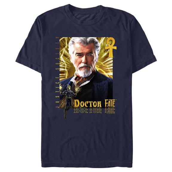 Men's Black Adam Doctor's Orders Graphic Tee Navy Blue Large