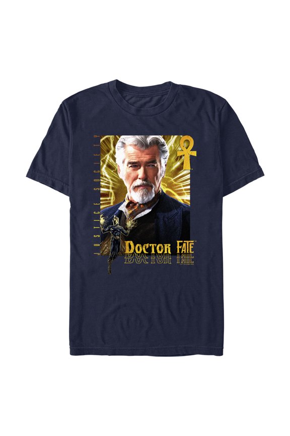 Men's Black Adam Doctor's Orders Graphic Tee Navy Blue Large