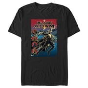 Mens Black Adam Justice Cover Graphic Tee Black Small