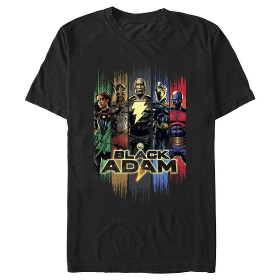 Men's Black Adam Superheroes From JSA  Graphic Tee Black Small