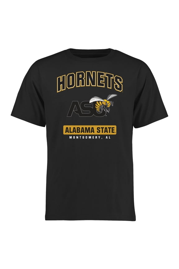 Men's Black Alabama State Hornets Campus Icon T-Shirt