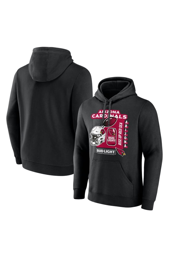 Men's Black Arizona Cardinals Bud Light Pullover Hoodie