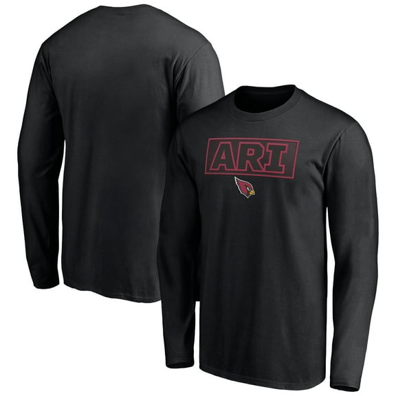 Men's Black Arizona Cardinals Squad Throwbacks Long Sleeve T-Shirt