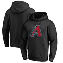 Men's Black Arizona Diamondbacks Official Logo Fitted Pullover Hoodie
