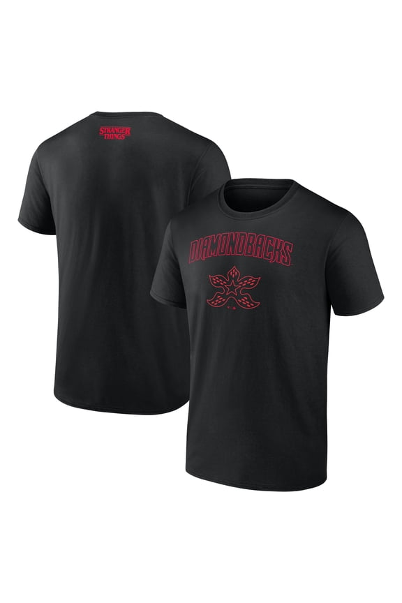 Men's Black Arizona Diamondbacks Stranger Things Demogorgan T-Shirt