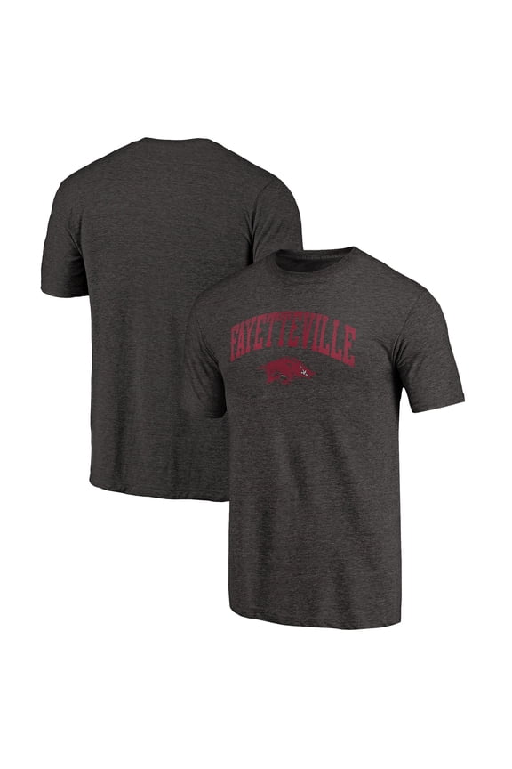 Men's Black Arkansas Razorbacks Arched City Tri-Blend T-Shirt
