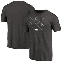 Men's Black Arkansas Razorbacks Quad Tri-Blend T-Shirt