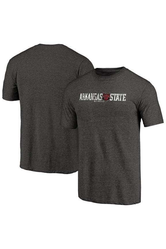 Men's Black Arkansas State Red Wolves Classic Wordmark Tri-Blend T-Shirt