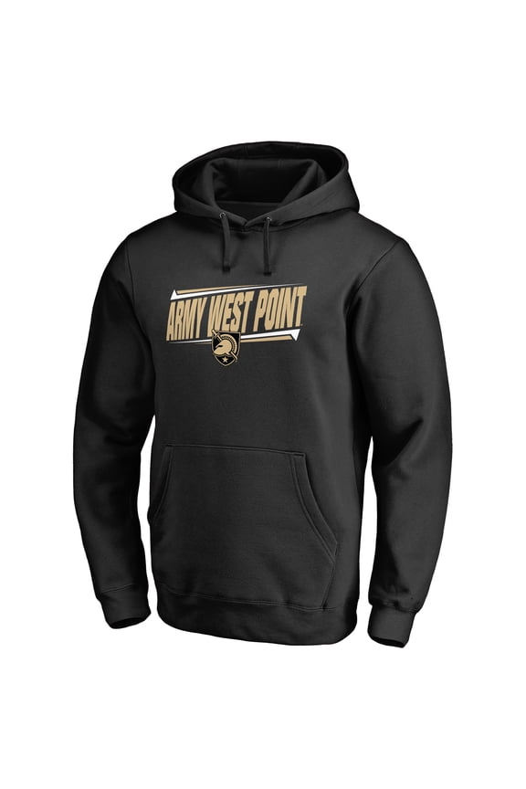 Men's Black Army Black Knights Double Bar Pullover Hoodie