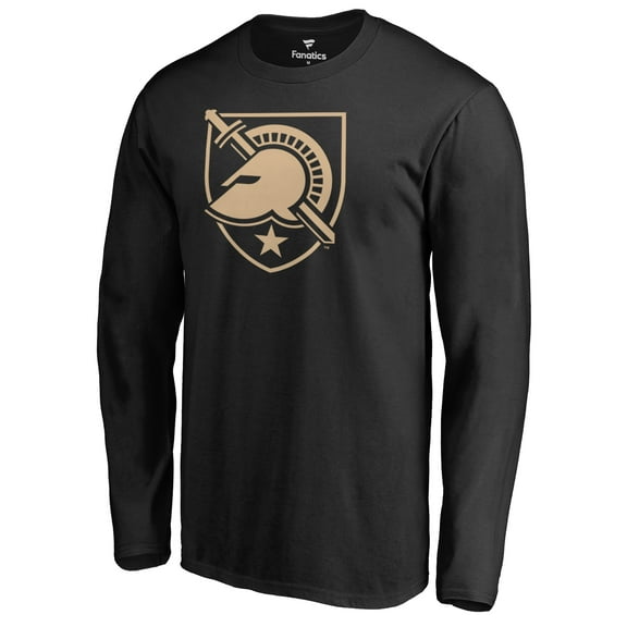 Men's Black Army Black Knights Primary Team Logo Long Sleeve T-Shirt