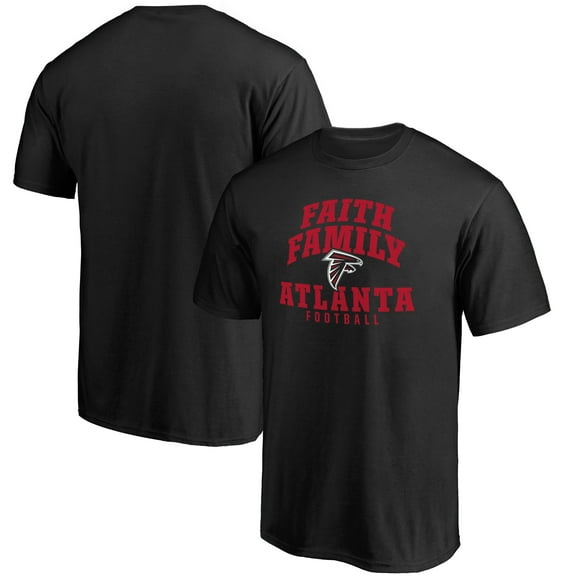 Men's Black Atlanta Falcons Faith Family T-Shirt