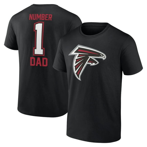 Men's Black Atlanta Falcons Father's Day #1 Dad T-Shirt