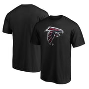 Mens Black Atlanta Falcons Midnight Mascot Team Logo T-Shirt
