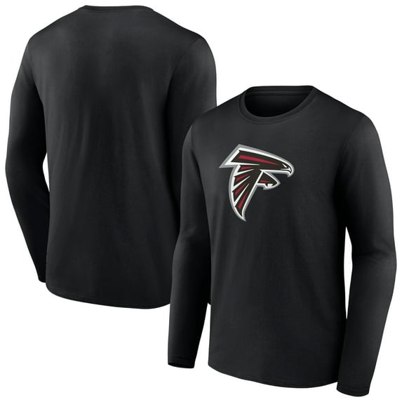 Men's Black Atlanta Falcons Primary Logo Long Sleeve T-Shirt