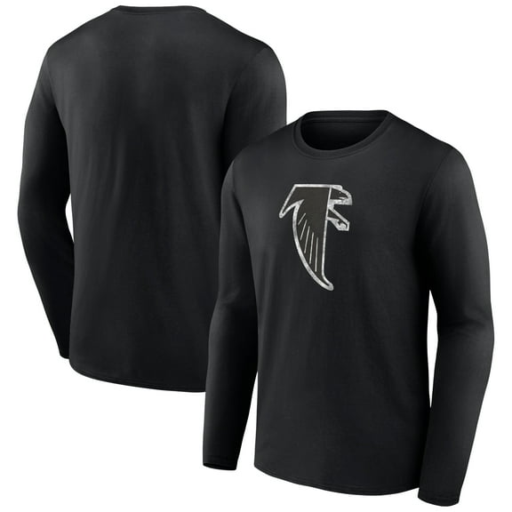 Men's Black Atlanta Falcons Throwback Long Sleeve T-Shirt