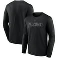 thumbnail image 1 of Men's Black Atlanta Falcons Tonal Wordmark Long Sleeve T-Shirt, 1 of 3