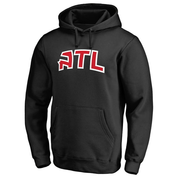 Men's Black Atlanta Hawks Alternate Logo Pullover Hoodie