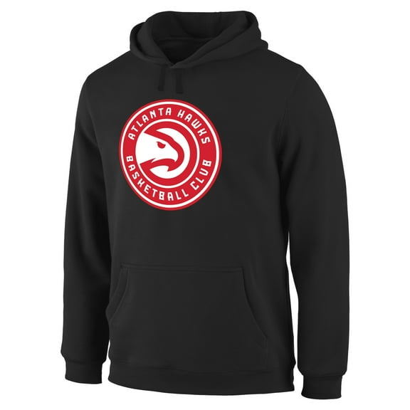 Men's Black Atlanta Hawks Primary Logo Pullover Hoodie