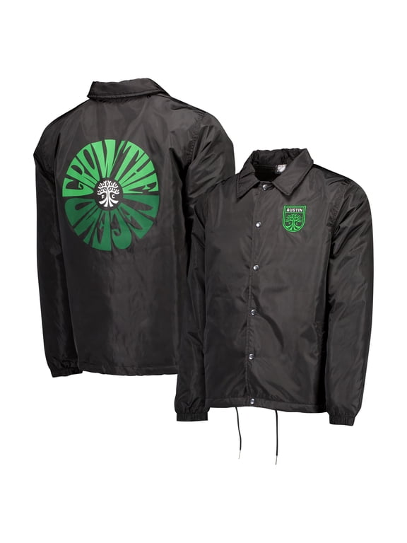 Men's Black Austin FC 2024 Coaches Full-Snap Jacket