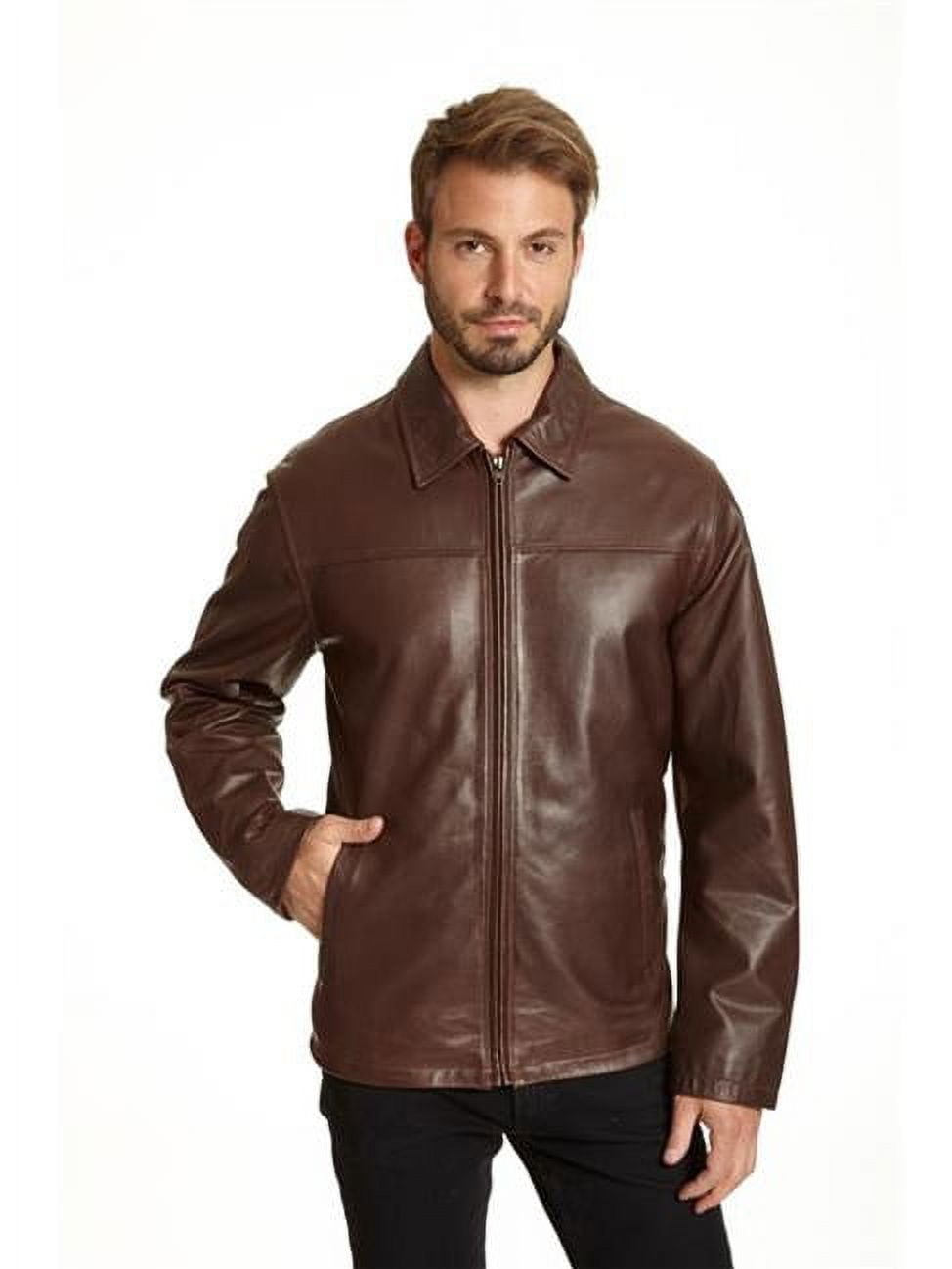 Men's Black & BROWN Genuine Lambskin Leather Biker Jacket Real Lambskin Mens Leather Jacket