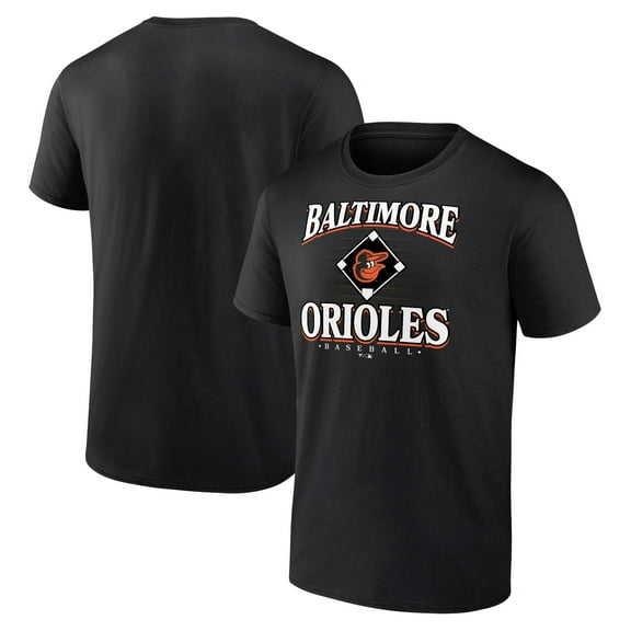 Men's  Black Baltimore Orioles Retro Diamond T-Shirt
