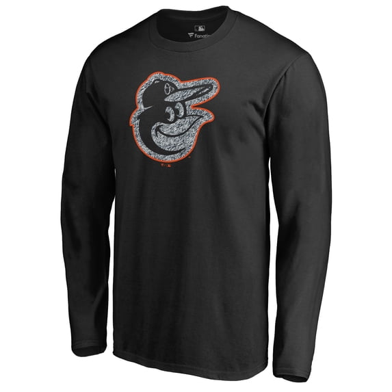 Men's Black Baltimore Orioles Static Logo Long Sleeve T-Shirt