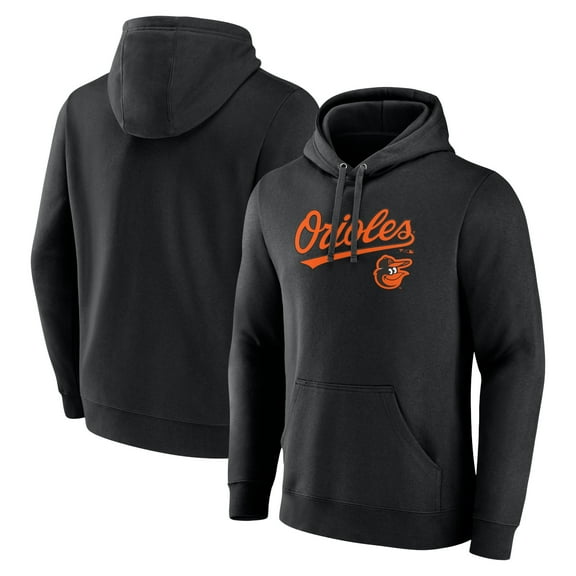 Men's Black Baltimore Orioles Team Lockup Pullover Hoodie