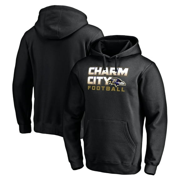 Men's Black Baltimore Ravens Hometown Collection Sweep Pullover Hoodie