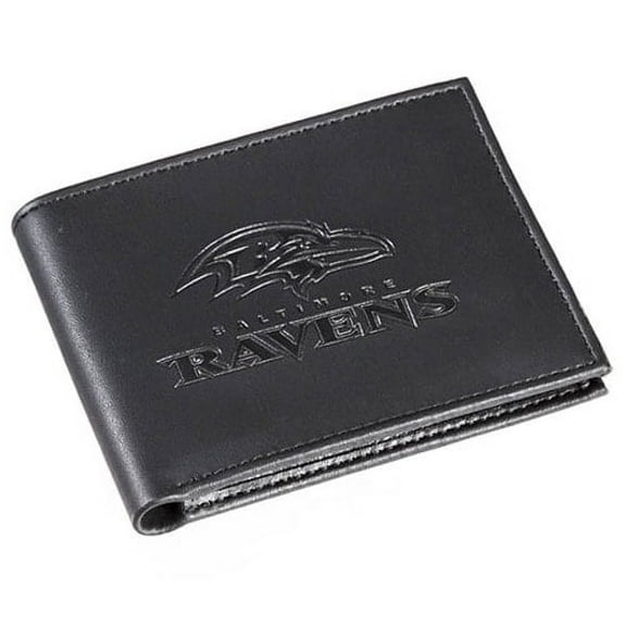 Men's Black Baltimore Ravens Hybrid Bi-Fold Wallet