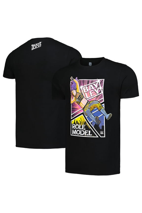 Men's Black Bayley Role Model Elbow Drop T-Shirt