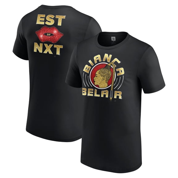 Men's   Black Bianca Belair NXT Debut Authentic T-Shirt
