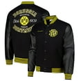 thumbnail image 1 of Men's Black Borussia Dortmund Supporter's Full-Snap Varsity Jacket, 1 of 3