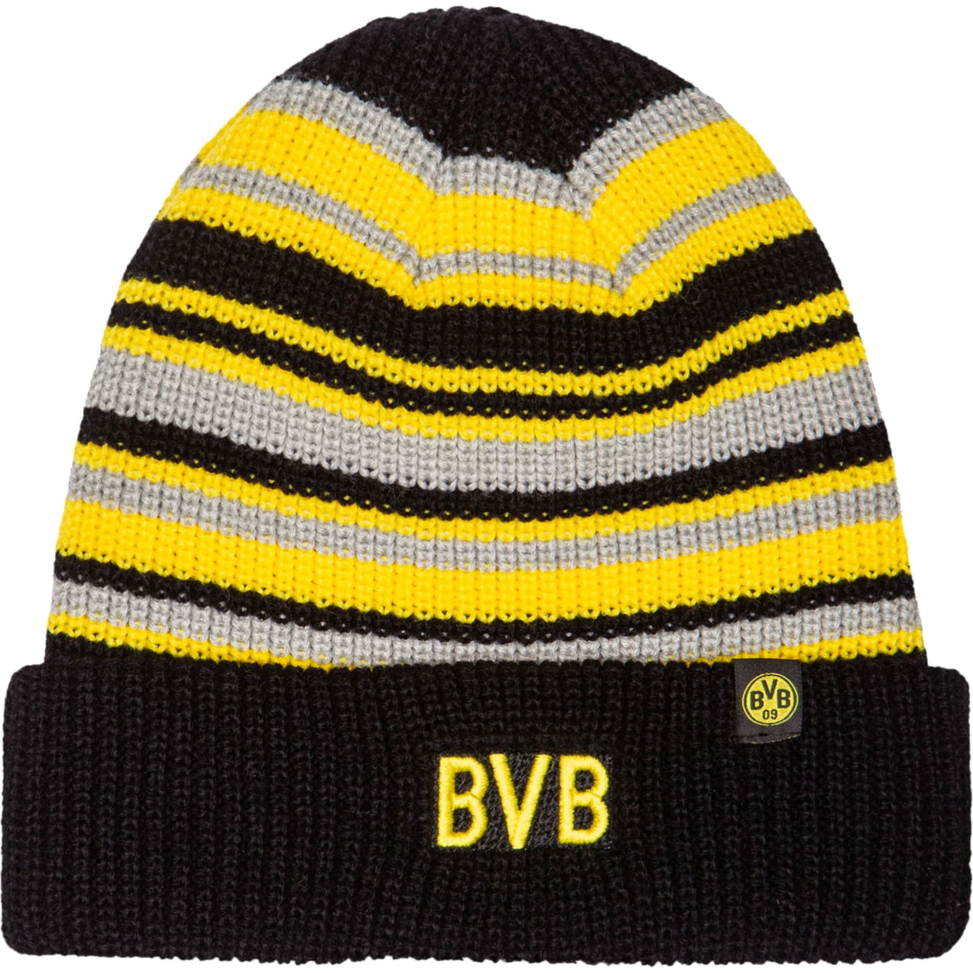 Borussia Dortmund BVB Beanie Logo Schwarz – All Black, 100% Acryl, Mit Dezentem Emblem