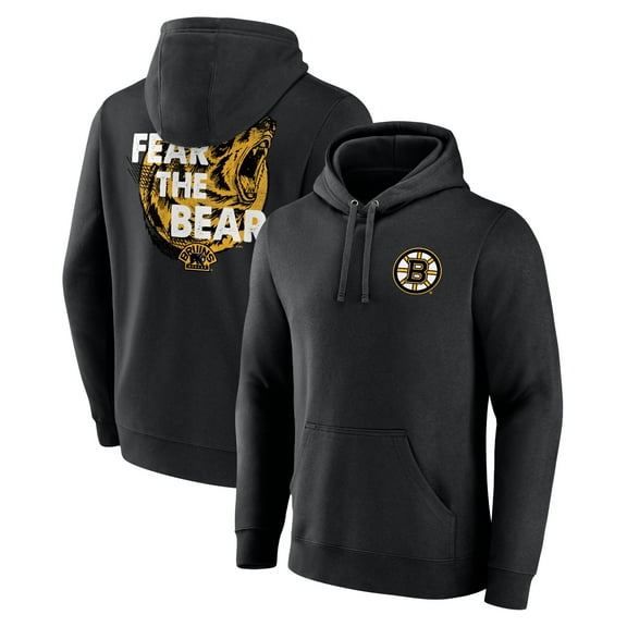 Men's Black Boston Bruins Territorial Pullover Hoodie