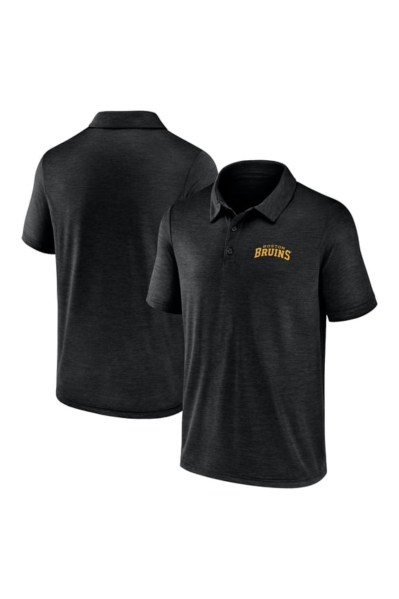 Men's Logo Athletic Black Boston Bruins Unstoppable Polo
